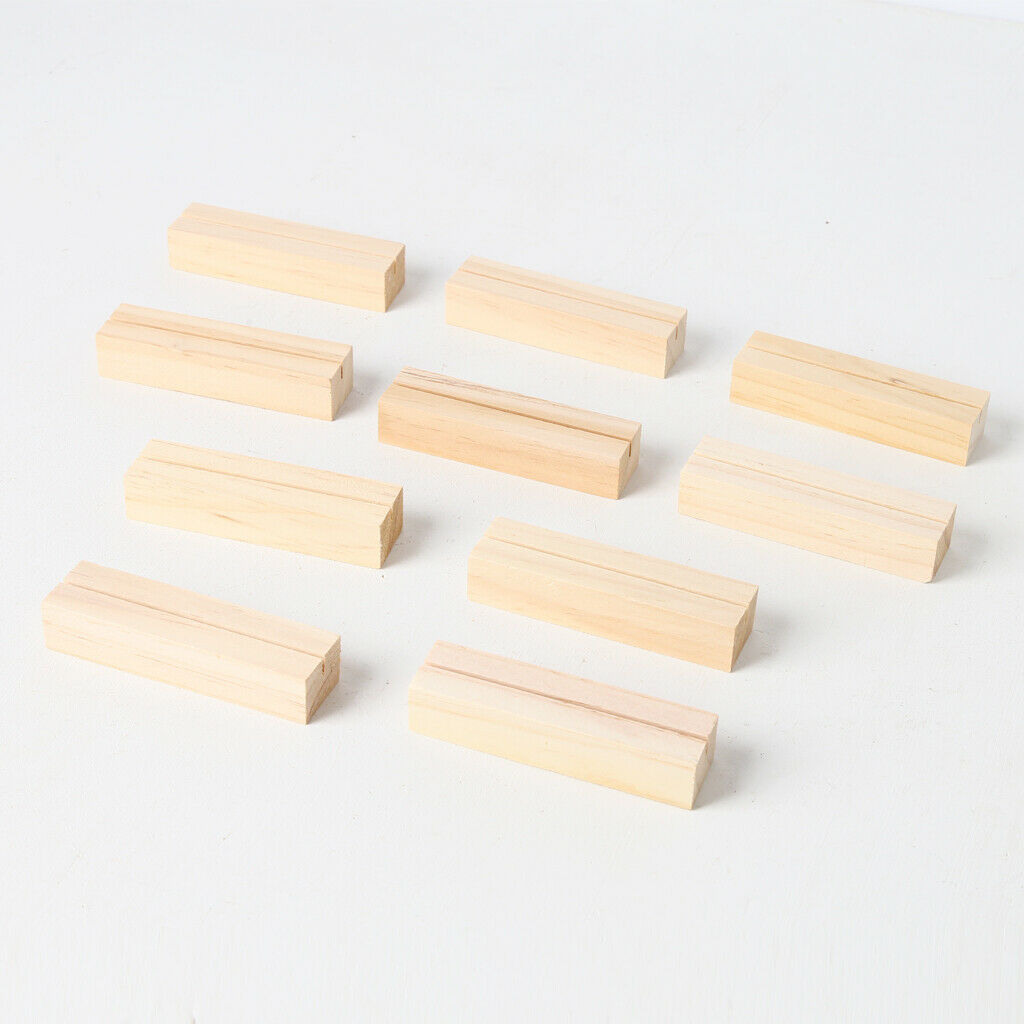 10x Wood Place Card Holder Picture Photo Menu Message Memo Table Ornaments