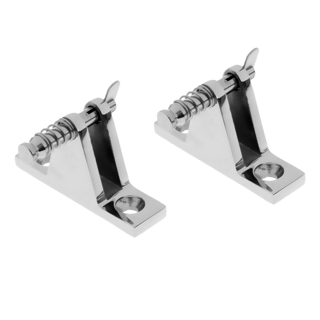 2x Marine Boat Bimini Canopy / Cover Fitting Deck Hinge 316 Stainless Steel