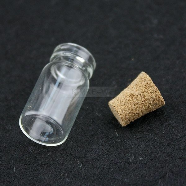 100x 1.5ml Mini Glass Bottles & Cork Stopper Wishing Bottle Vials Jars 22x11mm