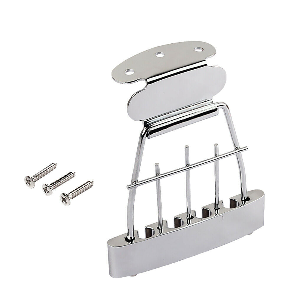 Semi Hollow Bass Trapeze Tailpiece Bridge for 4 String Bass Acessory