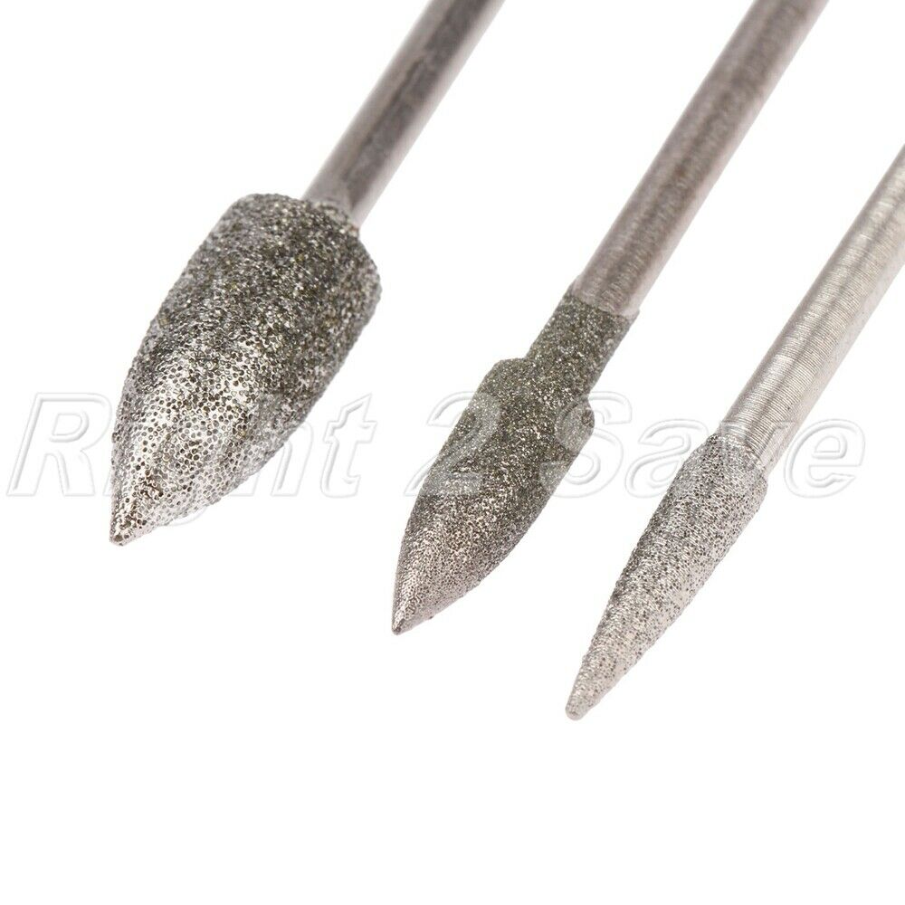 6pcs/set Diamond Coated Polishing Burr Head Needle Grinding Jade Stone Metal Kit