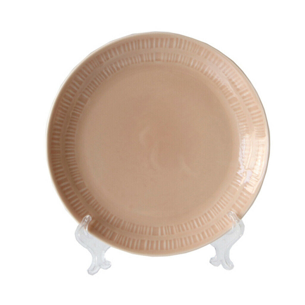 Rustic Dinner Plate, Round Serving Plate Set, Pink, Ideal for Weddings, Parties,