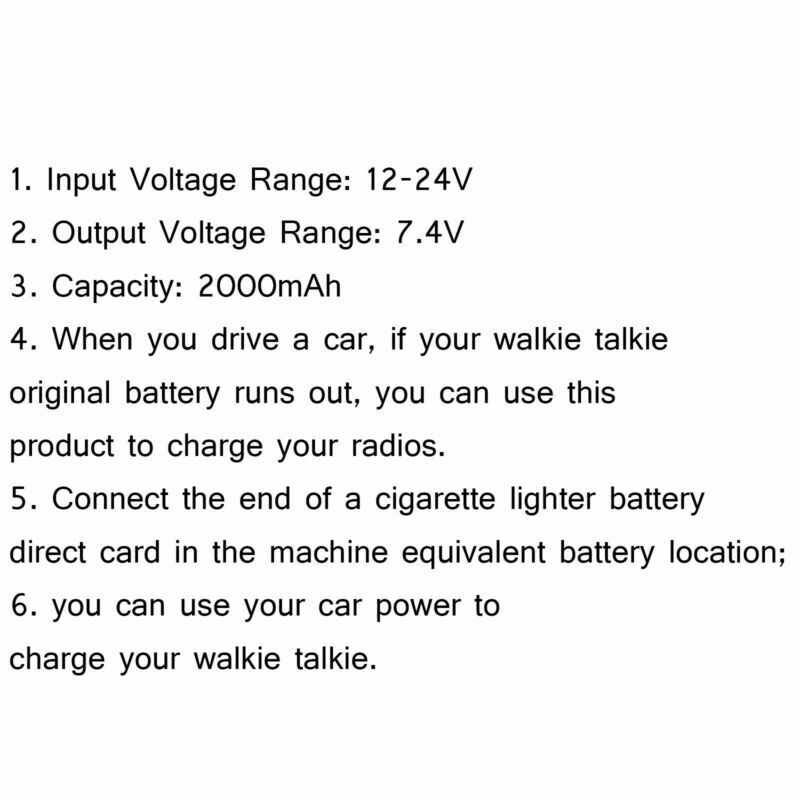 Car Charger Battery Eliminator For TYT MD380 Retevis RT3 RT3 Two-Way Talkie A6