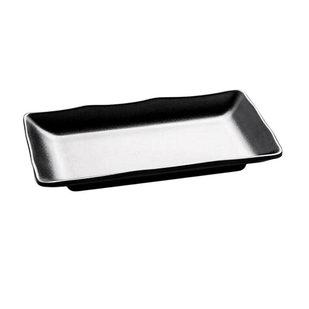 Hotel Serving Tray Japanese Style Glass Cake Sushi Melamine F 21x13x2.5cm