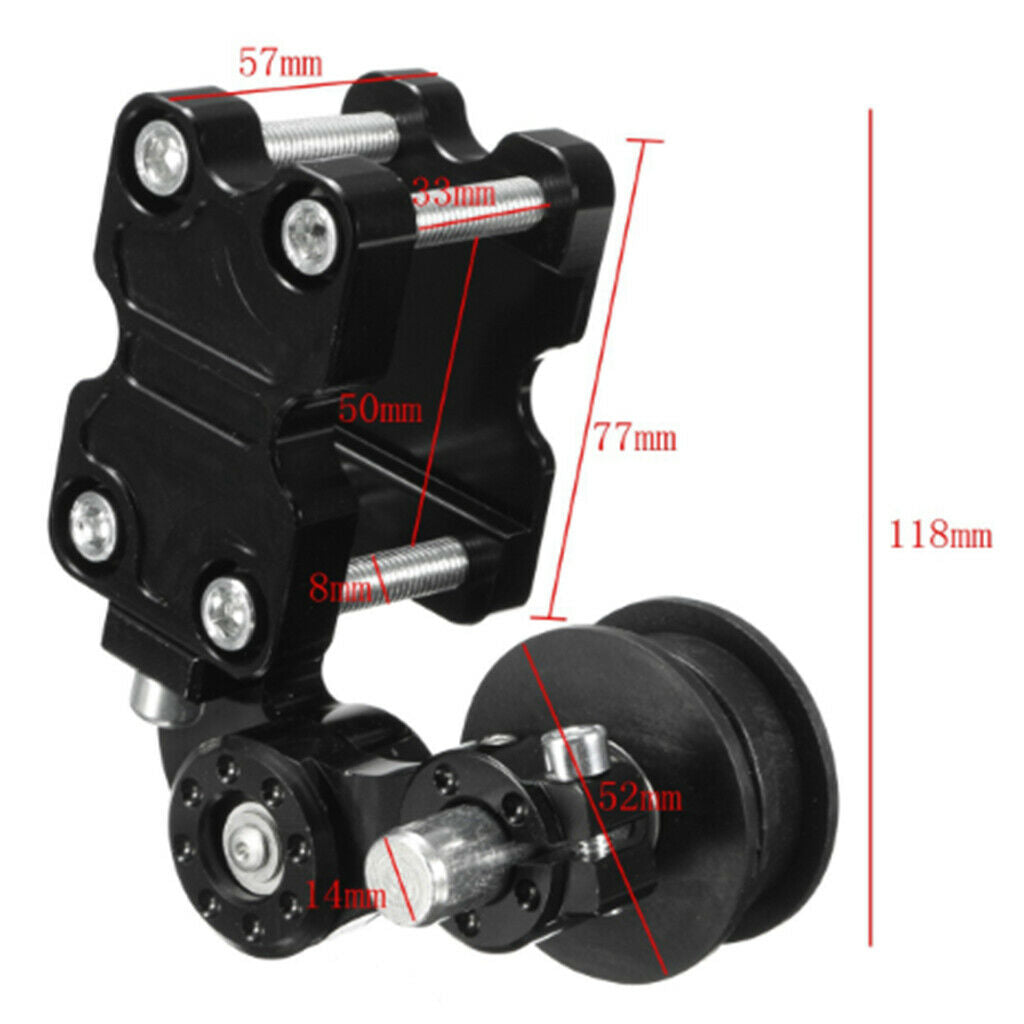 Black Motocycle Chain Tensioner Roller Bicycle for ATV Dirt Bike Durable