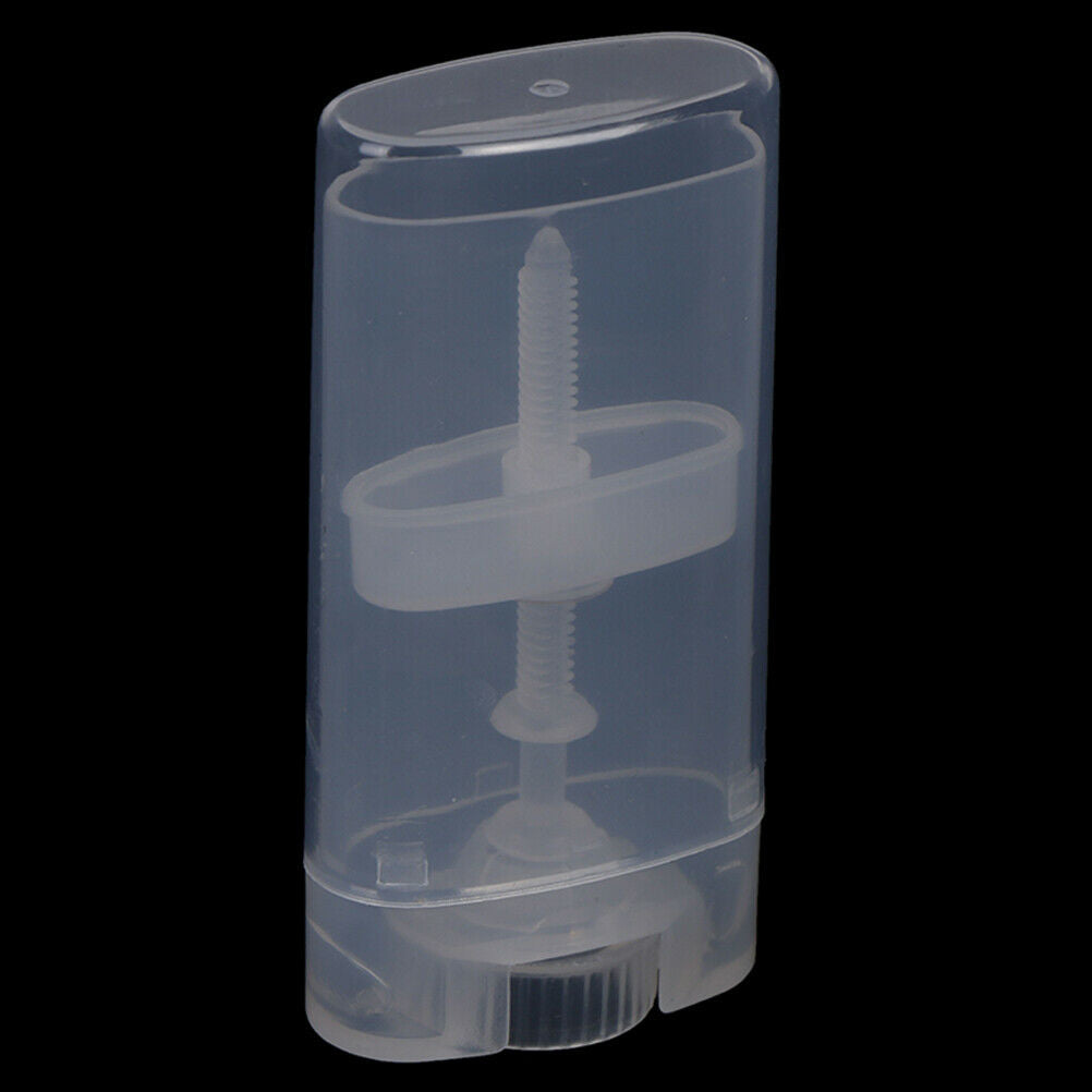 15ml DIY Clear Empty Oval Flat Tubes Deodorant Lip Balm Containers Empty Bott.DD