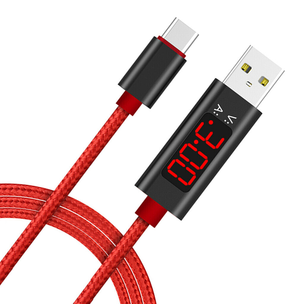 LED Display Quick Charging Cellphone Micro USB Cable Charging Wire 3ft