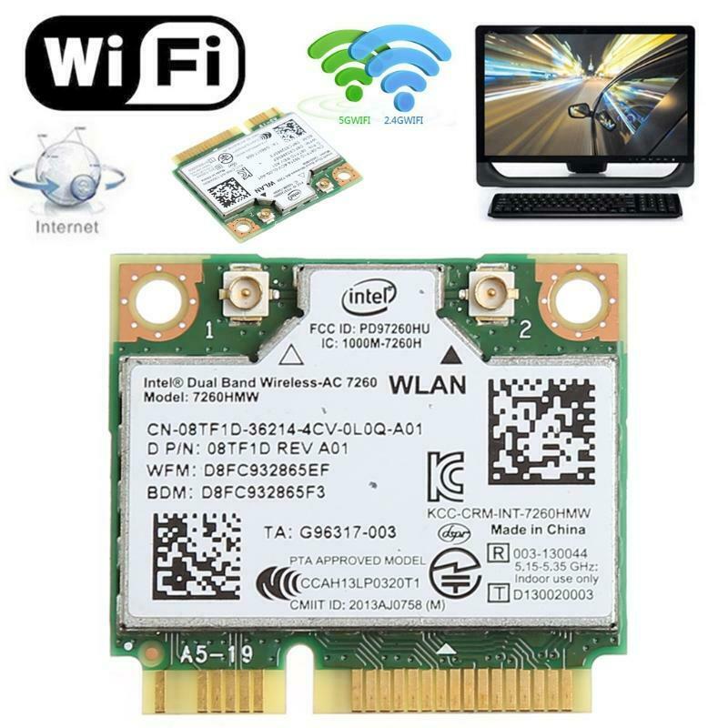 Dual Band Bluetooth-compatible 4.0 Wireless Mini PCI-E Card For Intel 7260 AC