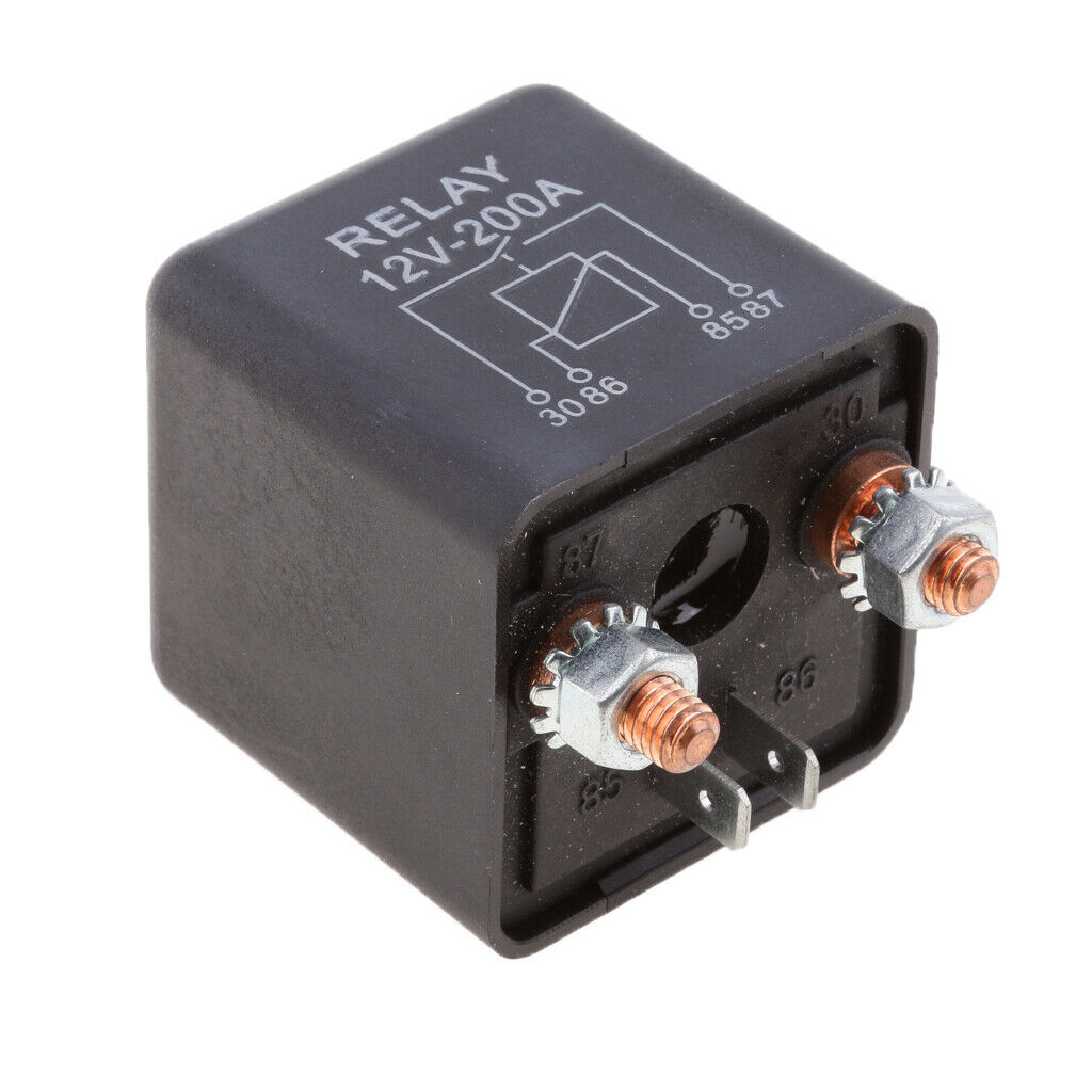 200A Starter Relay Solenoid Relay Switch 1/4" Studs for Split Charging