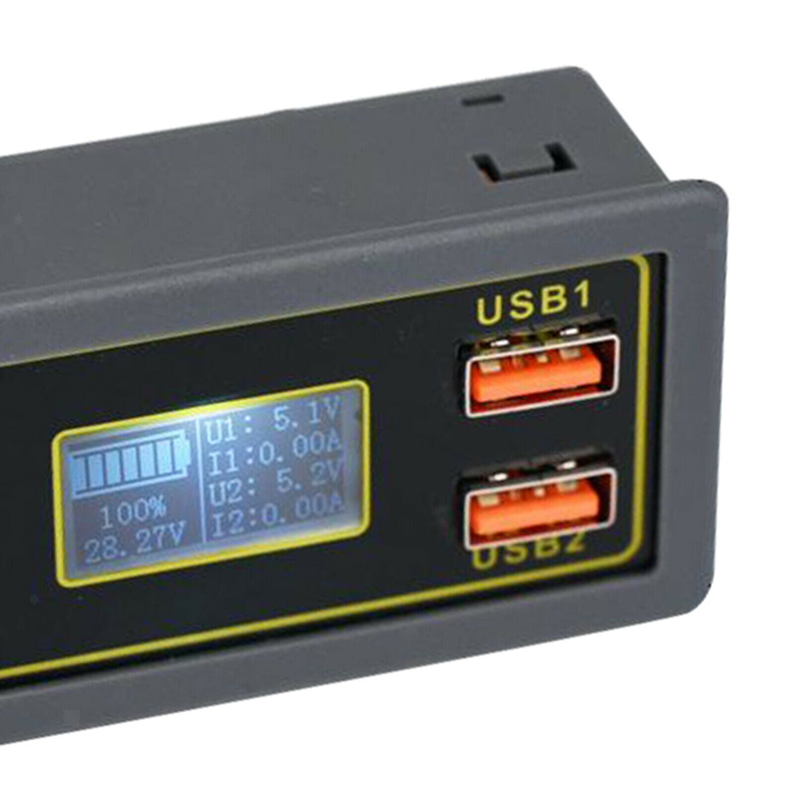 Multifunction Battery Monitor Meter LCD Display Digital Voltmeter for