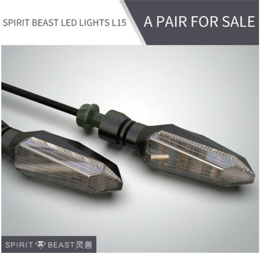 Dazzling Motorcycle LED Turn Signal Light Plastic +Acrylic Yellow Warning Light