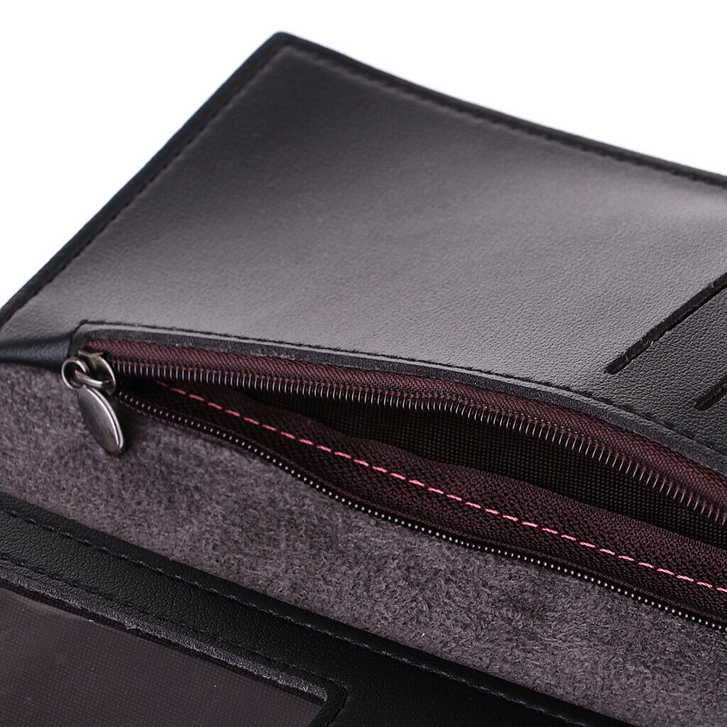 Lady PU Leather Clutch Wallet Long Card Holder Case Purse Handbag black
