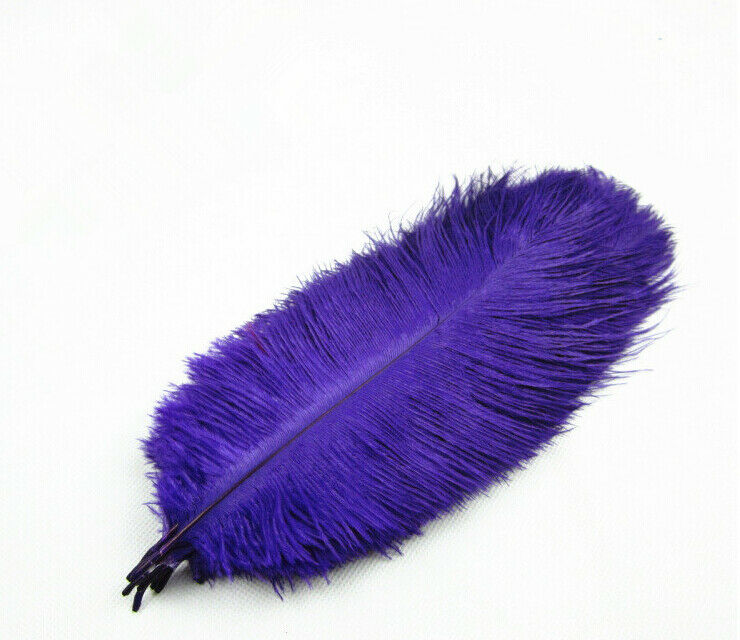 Wholesale Purple 100pcs 8-10 inches/20-25cm ostrich Feathers wedding decoration