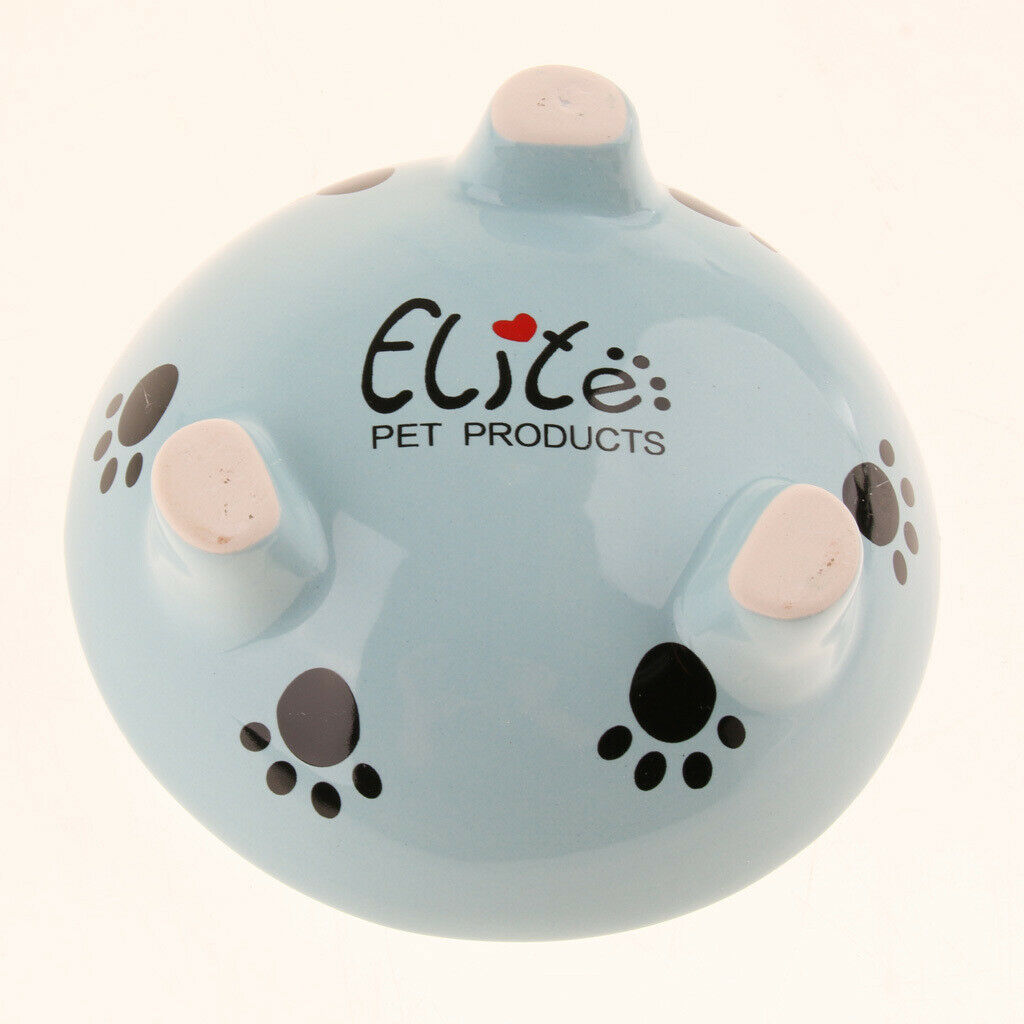 2Pcs Pet Dog Ceramic Food Bowl Feeder Container 3-Legged Feeding Bowls