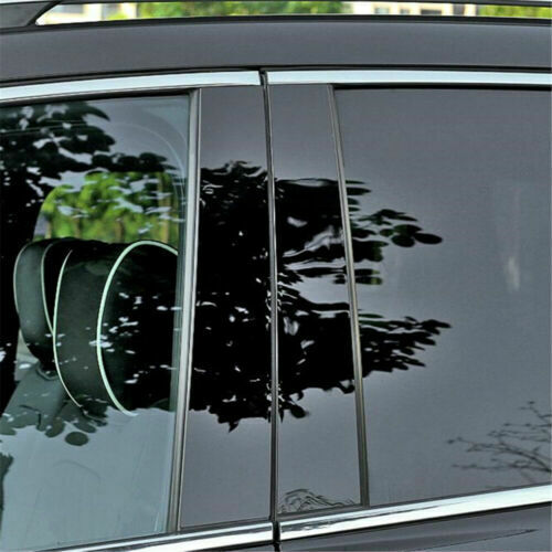 Gloss Black Pillar Posts 6 pcs Door Trim Cover Fit For Hyundai Sonata 2020 2021