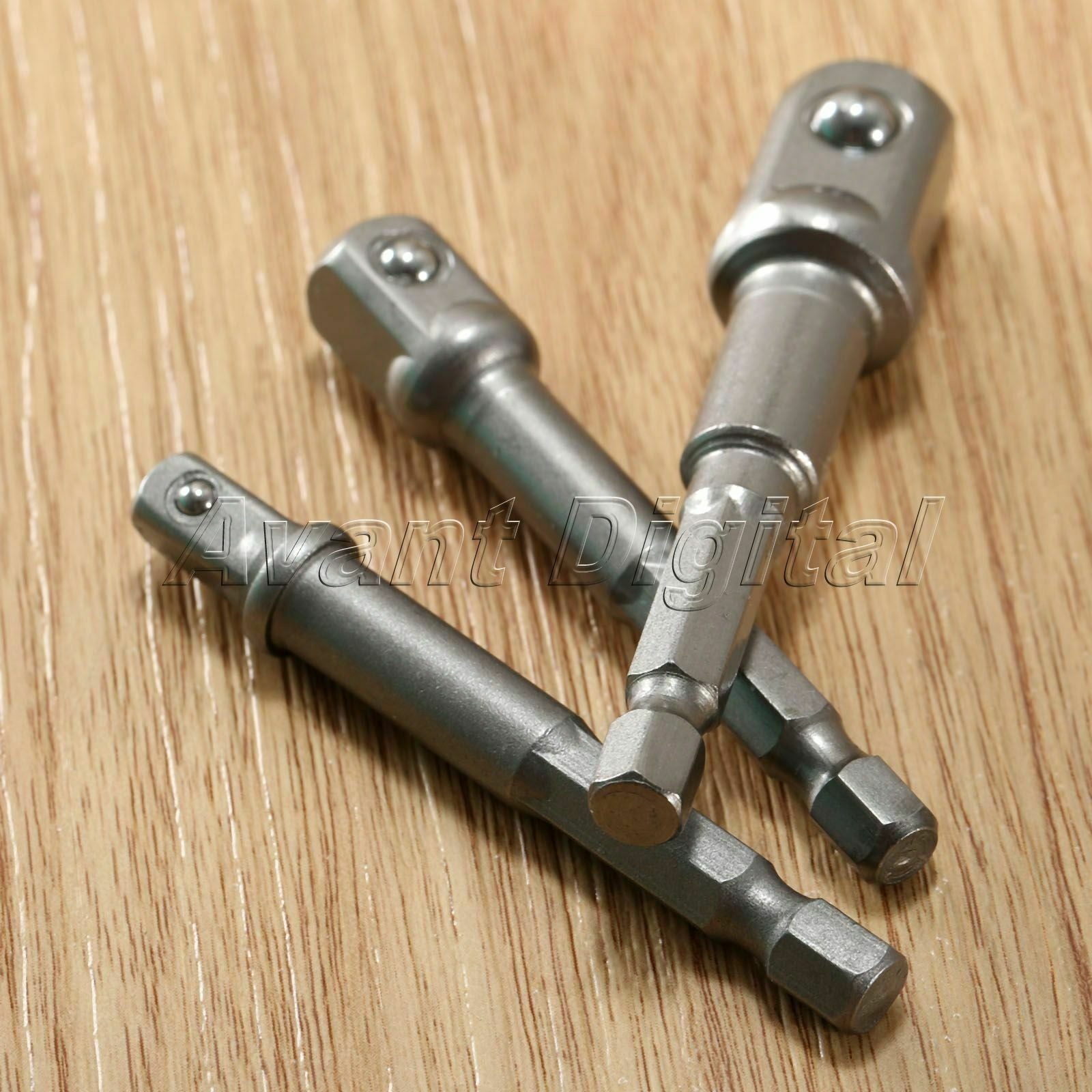 3pcs Impact Drill Socket Adapter Converter To 1/4″3/8″1/2″Screwdriver Driver Set