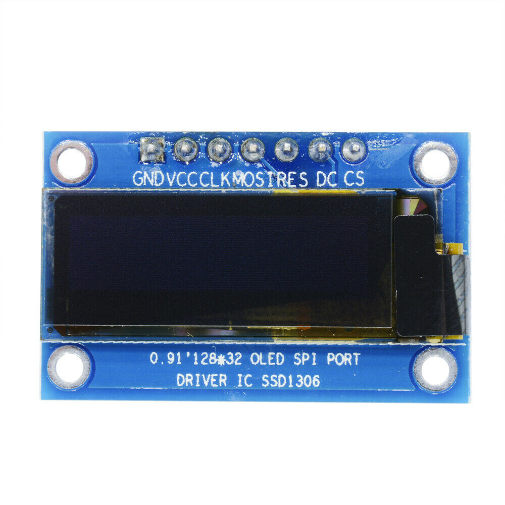 0.91in SPI White OLED LCD Display Module SSD1306 for Arduino STM32 7Pin DC3.3-5V