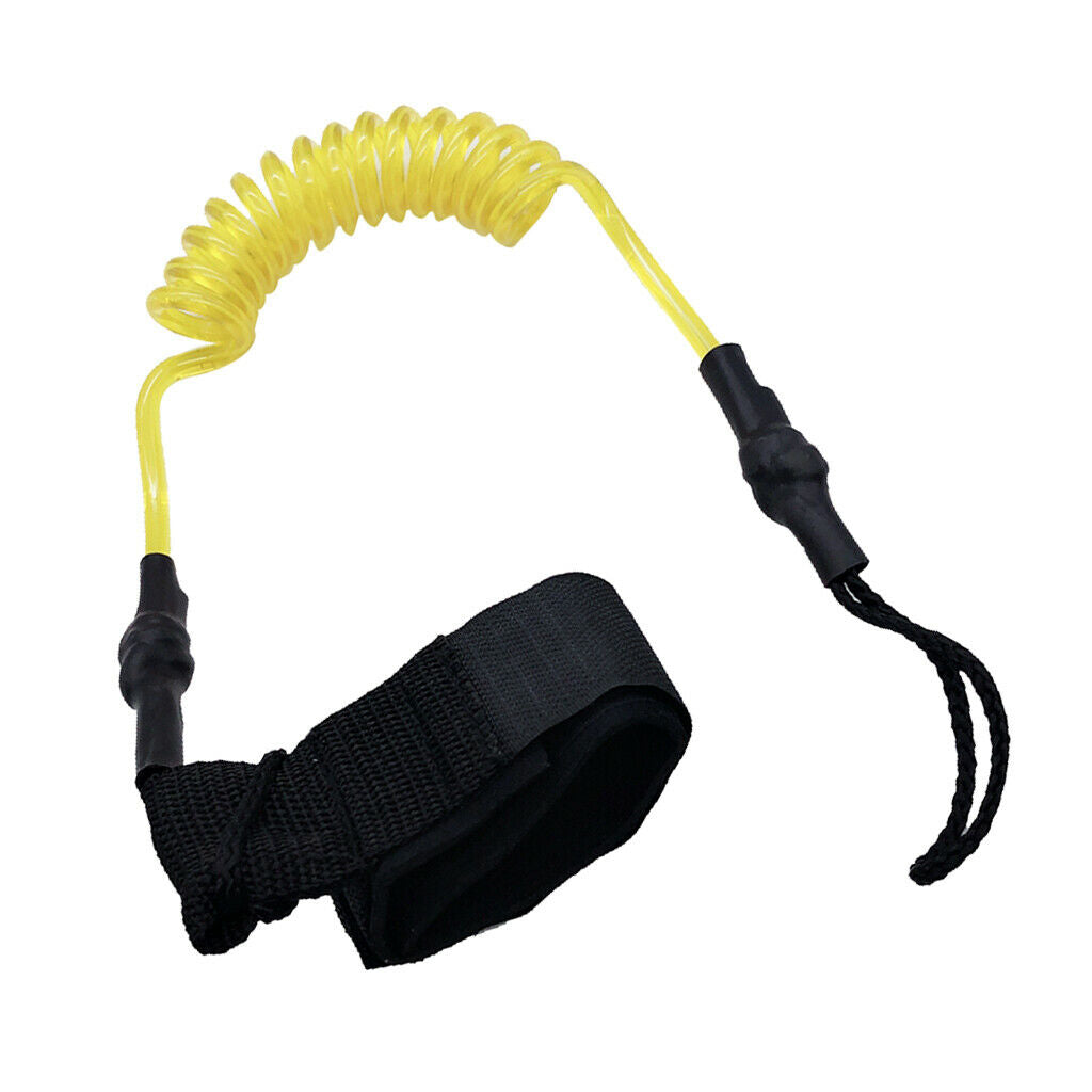 Paddle Safety Rod Elastic Leash Boats Raft Stretch Rope - Yellow