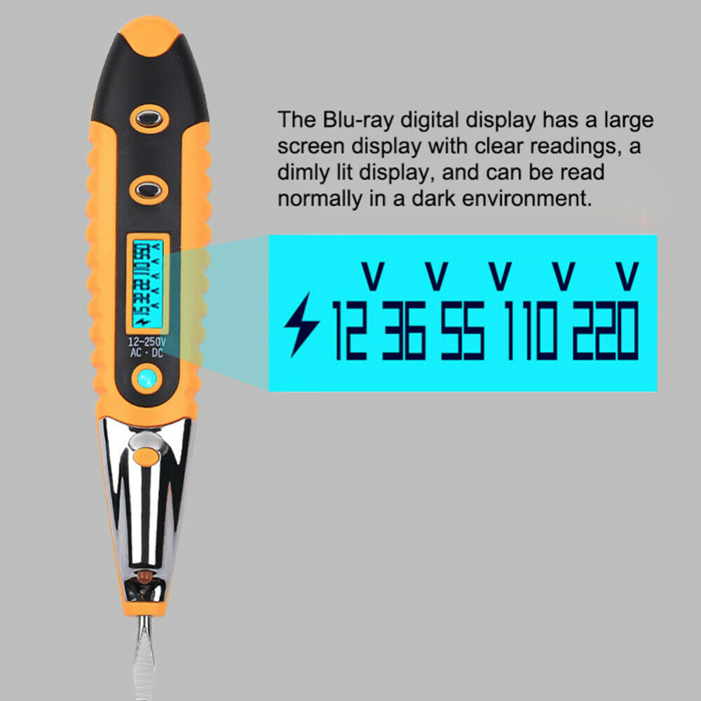 Led Digital Display Electric Pen Electrician Induction Tester Zero Live Wire Tes