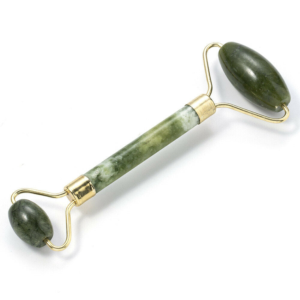 Natural Quartz Facial Jade Stone Roller Beauty Massage Tool Face Massager^