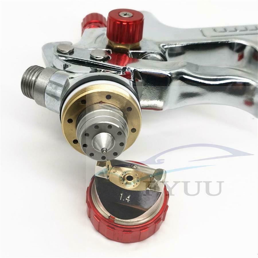 Spray gun with adapter For pps tank HVLP Spray Gun 1.4mm nozzle paint airbrush