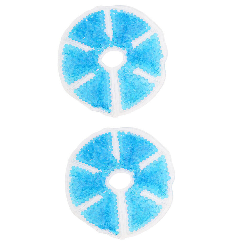 2pcs Reusable Breastfeeding Hot Cold Gel Ice Pack Pad for Nursing Mother