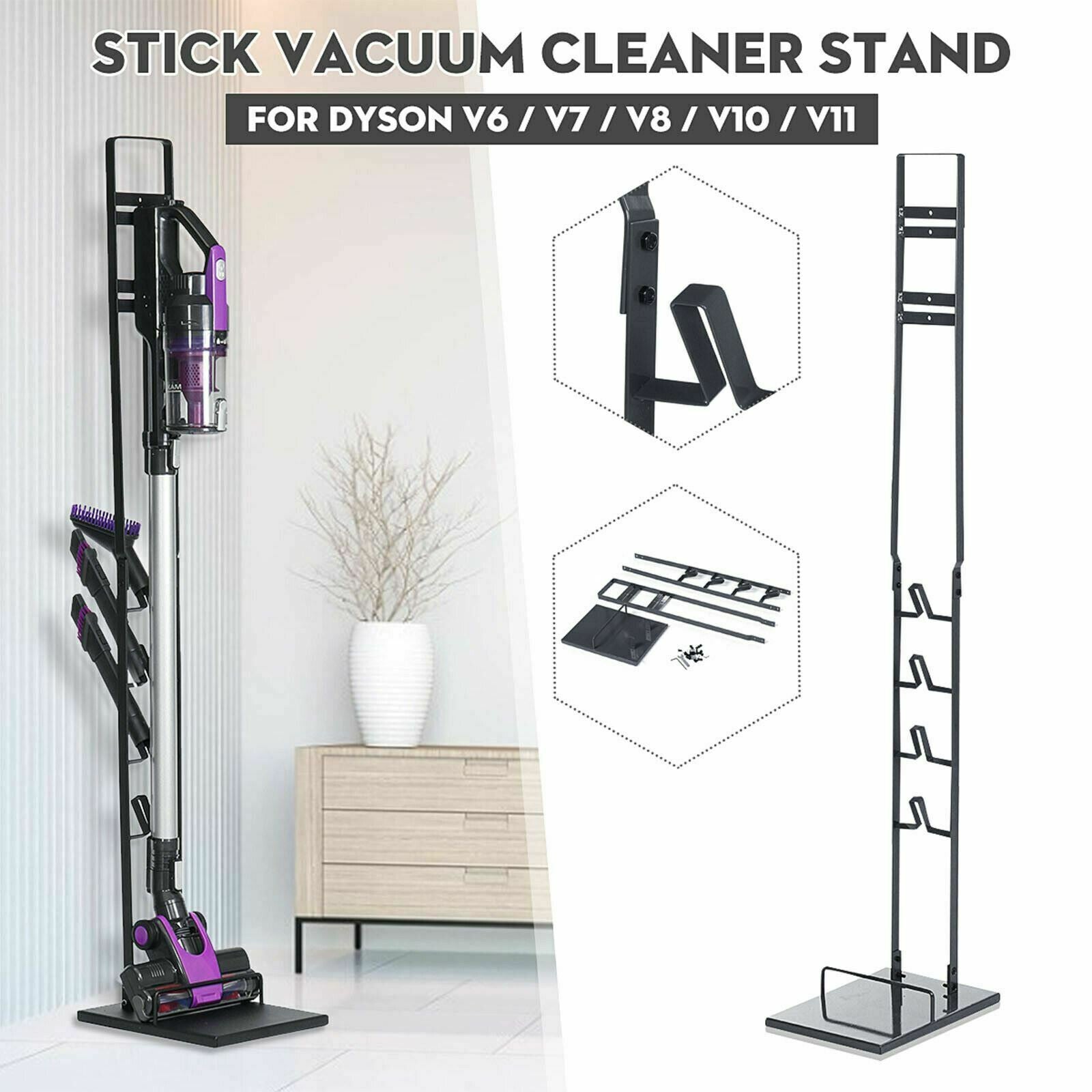 Freestanding Stick Vacuum Cleaner Floor Stand Rack For Dyson V6 V7 V8 V10 V11