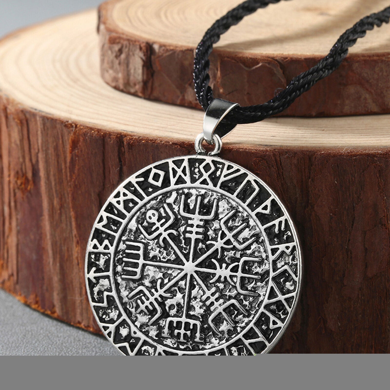 For vegvisir Norse compass Vikings Amulet Runes Pendant Necklace