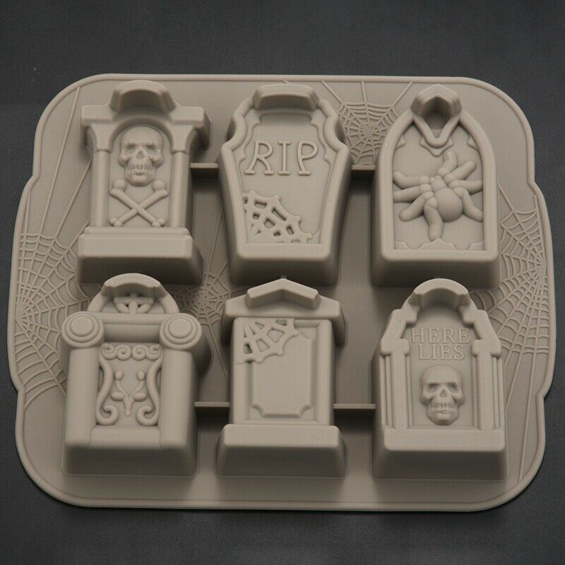 Silicone Ice Trays Halloween RIP Gravestone Mold for Ice C6G4G4