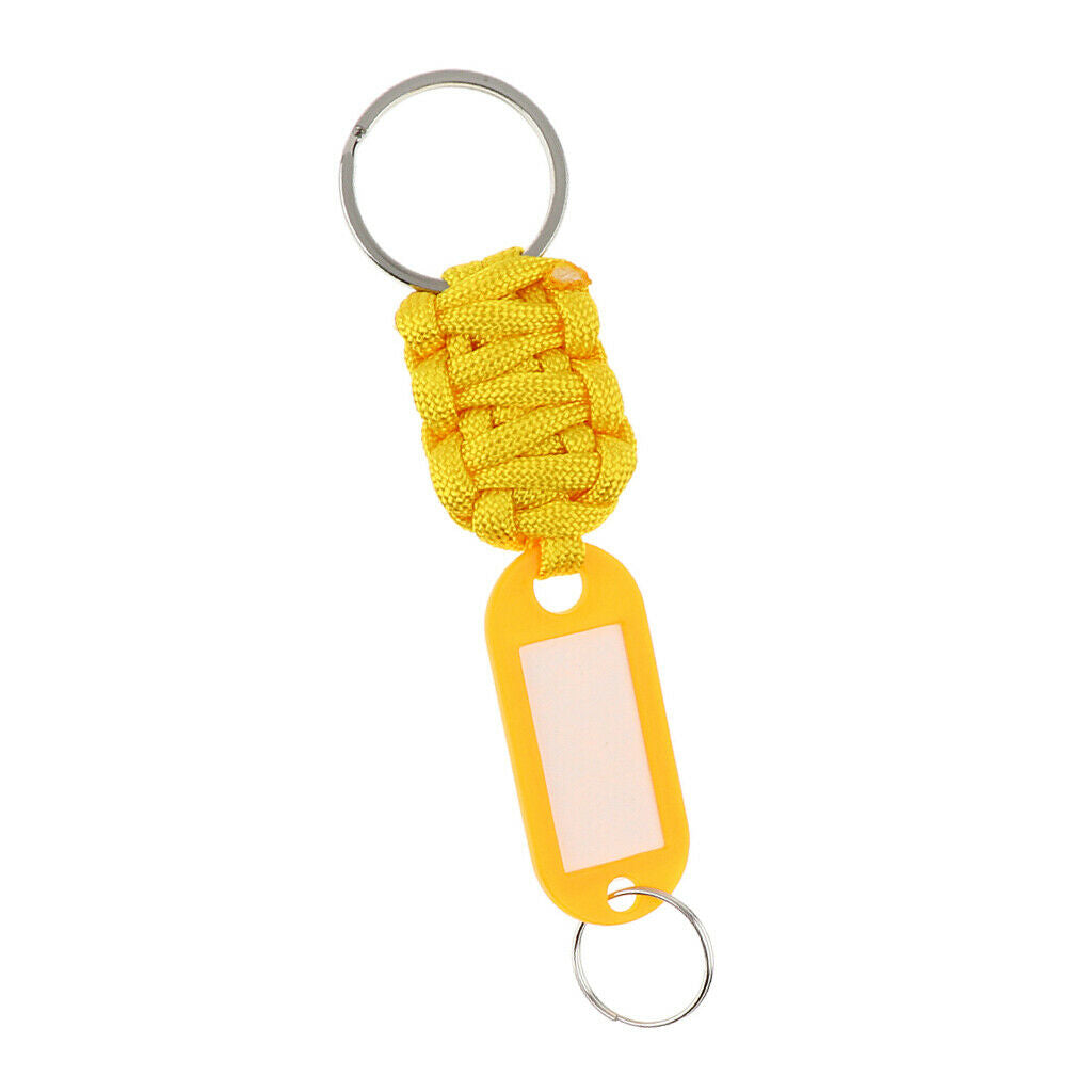 Paracord Lanyard Rope Keychain Emergency Survival Kit with Key Ring Yellow