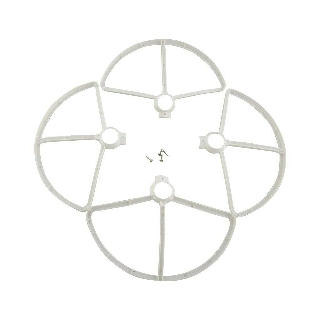 Set of Propellers + Protective Cover for MJX B5W F20 Bugs 5W Aircrafts White