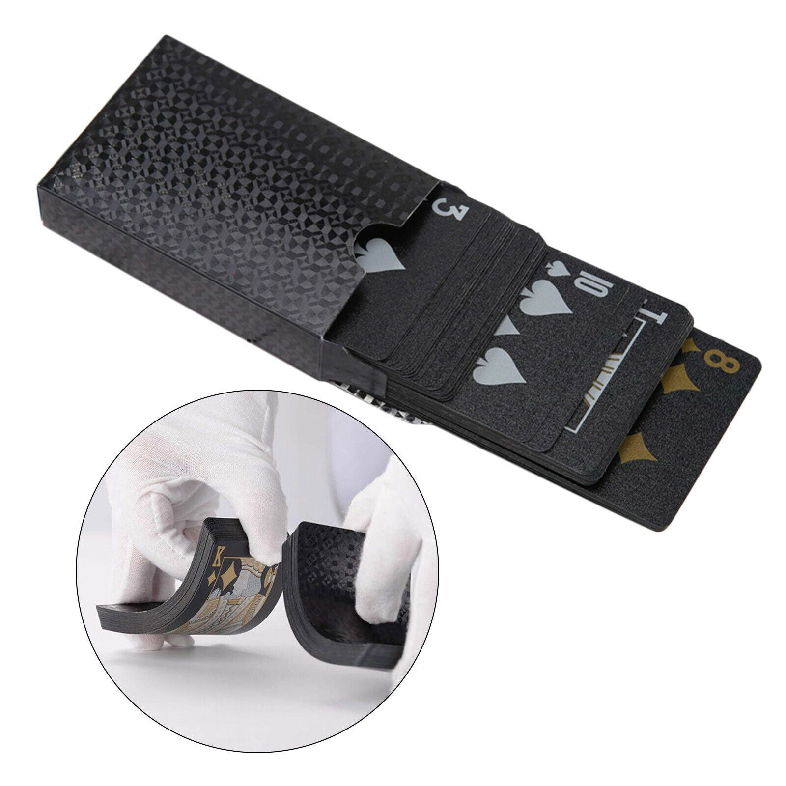 Playing Cards Black 54 Cards Deck Poker Party Magic Table Game Fun Gift