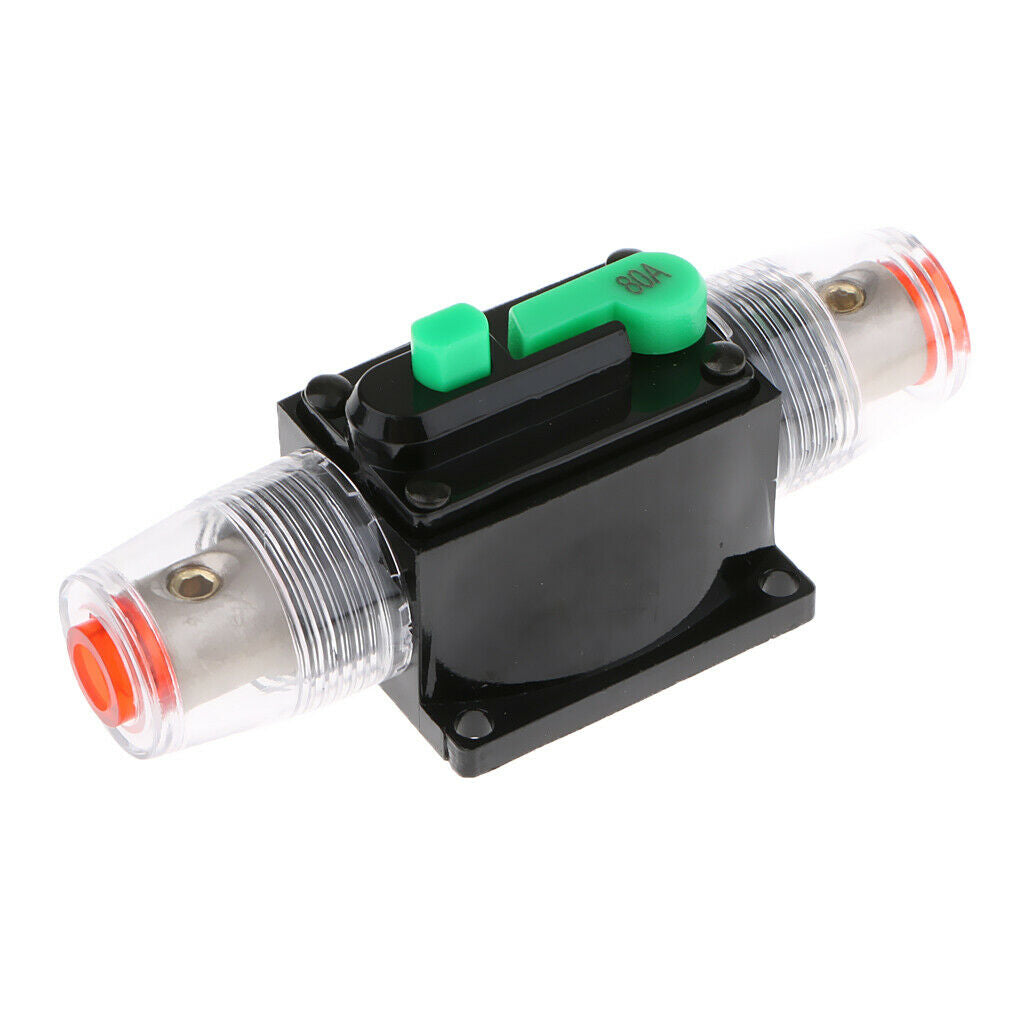 2x Circuit Breaker Fuse Stereo Audio 12V 24V 32V 80A For Car