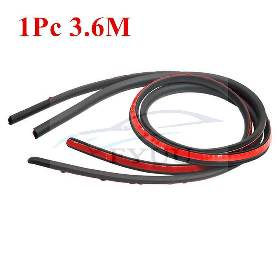 1Pc 3.6M 141" Rubber Hood Seal Strip Car Hood Air Vent Rubber Sealing Strip