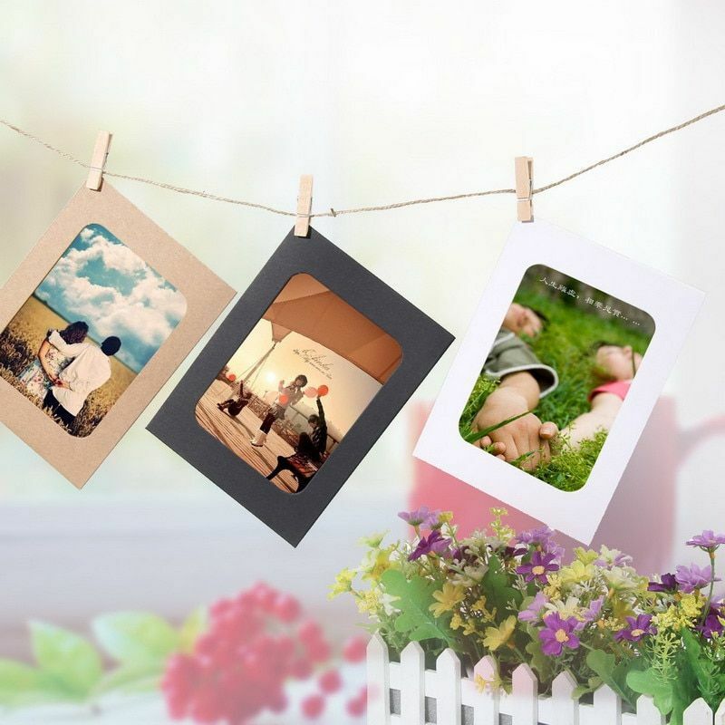 10pcs Paper Baby 1st Year Photo Frame Wall Hanging Picture Album Baby Shower