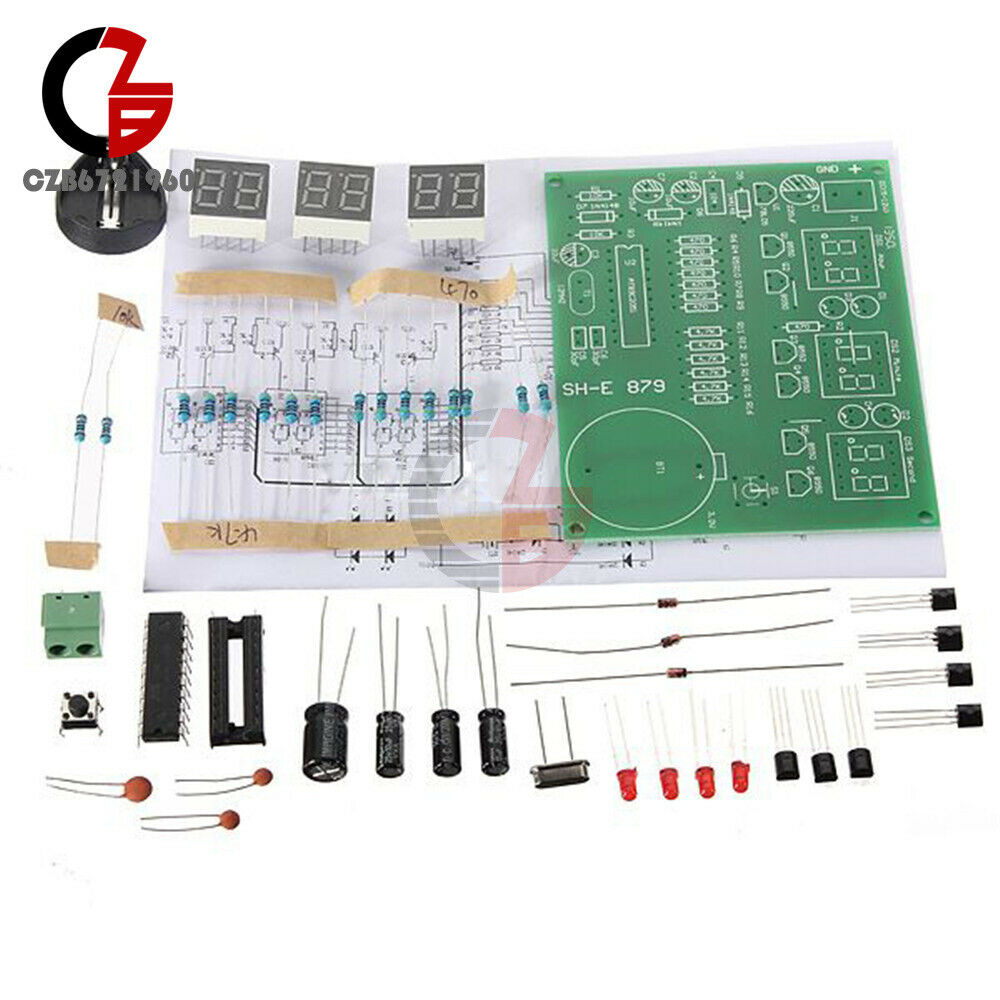 6-Bits AT89C2051 6 Digital LED Electronic Clock Parts Components Module DIY Kits