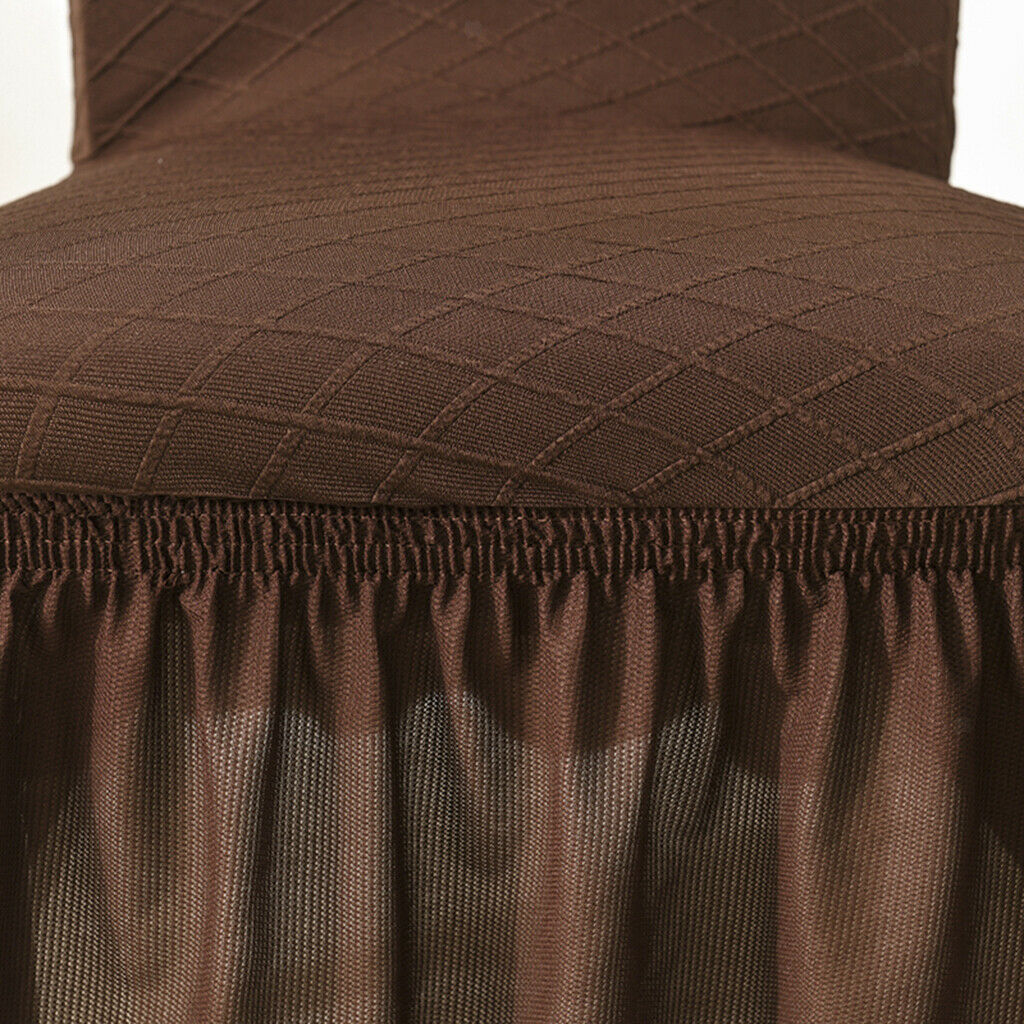 Stretchy Chair Covers Super Fit Anti-slip Chair Protector Dark Coffee