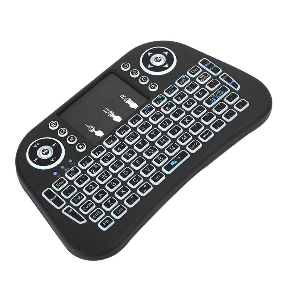 2.4Ghz 94 Key Wireless Keyboard QWERTY Pad Touchpad LED Backlight USB Receiver