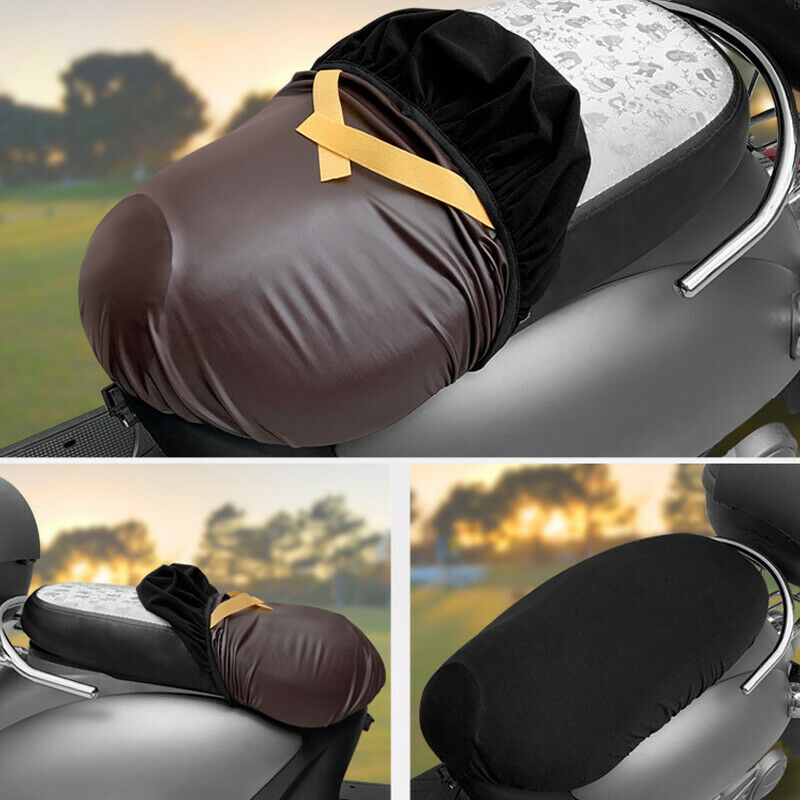 Motorcycle Motorbike Seat Cover Scooter Cushion PU Leather Seasons Protector Pad