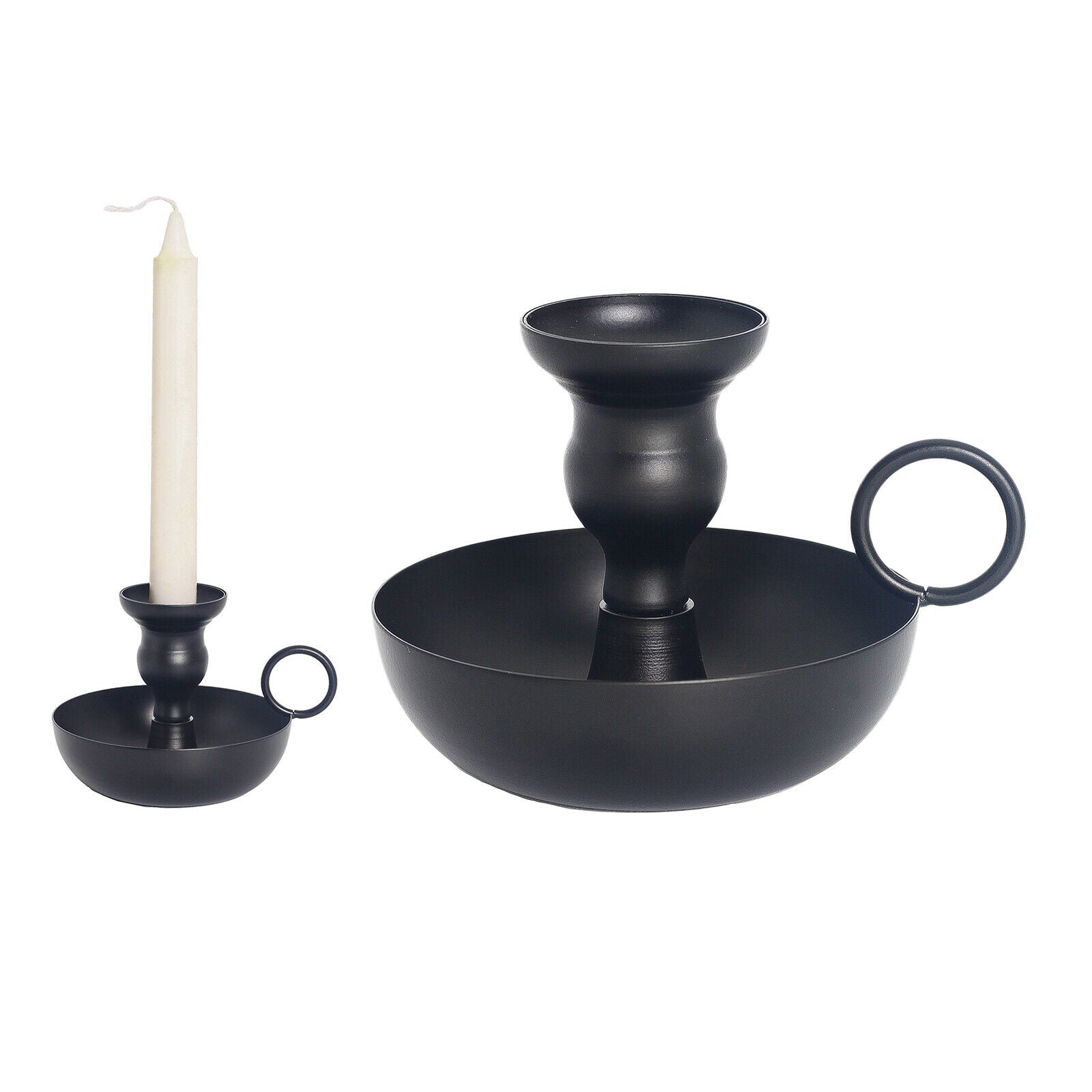 Black Wrought Iron Taper Candle Holder Candlestick Holder Table Centerpiece