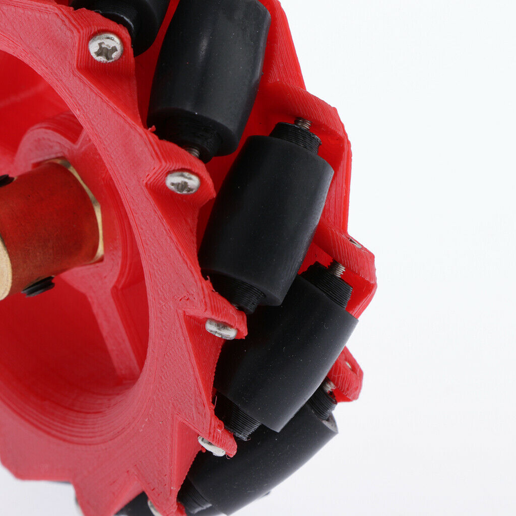 1 Piece Omnidirectional Wheel Car Mecanum Wheel with Coupling - Red 70mm