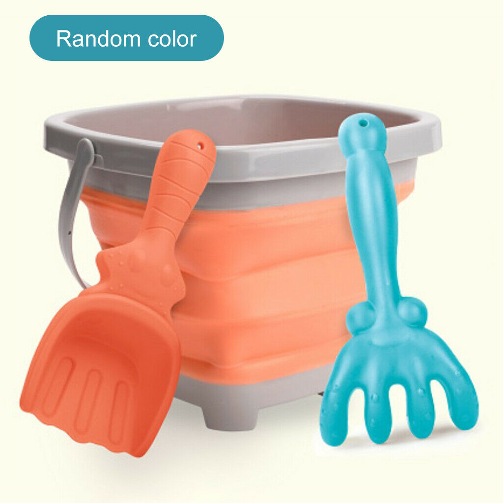 3Pack of Telescopic Beach Buckets Set for Parent-child Outdoor Camping