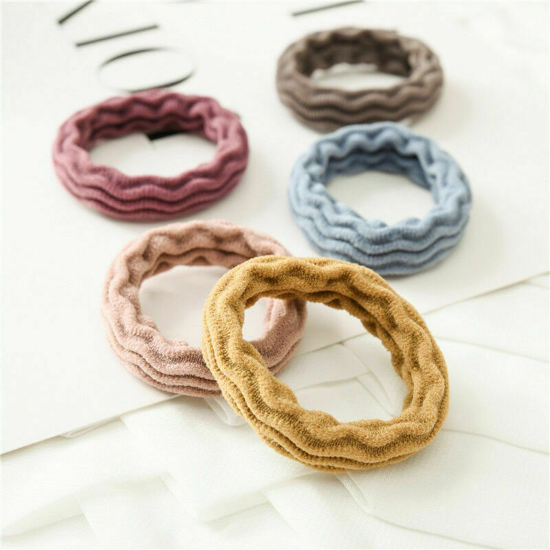 5 Pcs Women's Velvet Elastic Hair Rope Tie Scrunchie Ponytail Holder Accessories