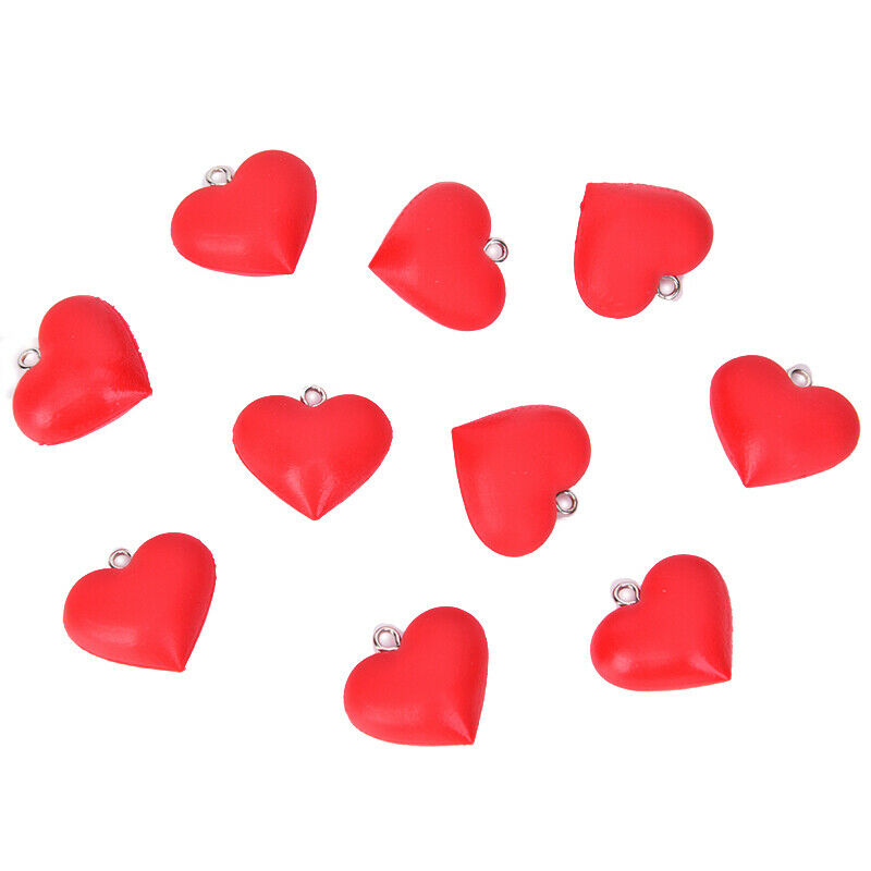 10pcs/lot Heart Charms Pendant DIY Earrings Bracelet Findings Jewelry MakingJ DD