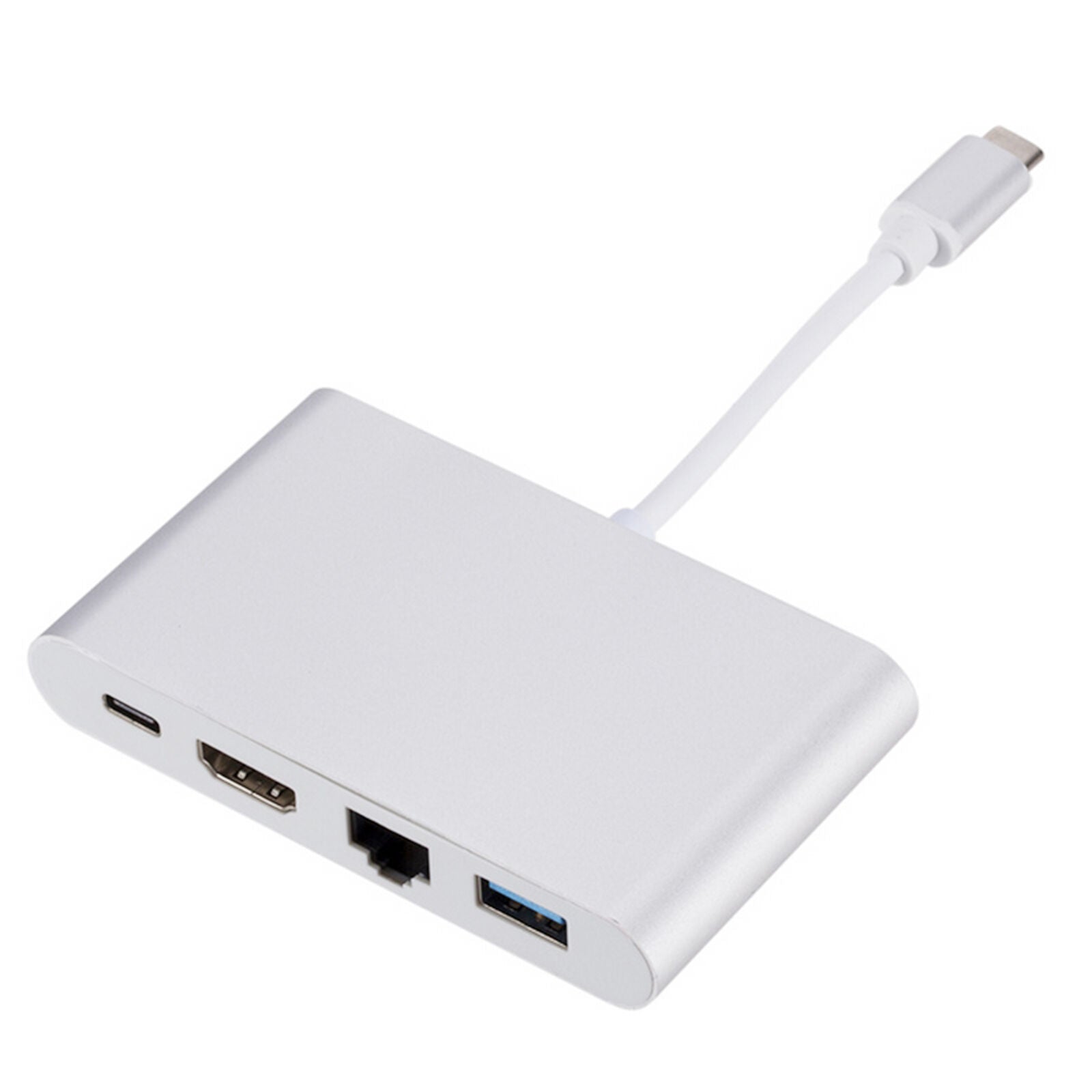 New USB C to HDMI 4K+ RJ45 Gigabit Ethernet+ USB 3.1 Type C Hub Adapte V8A9