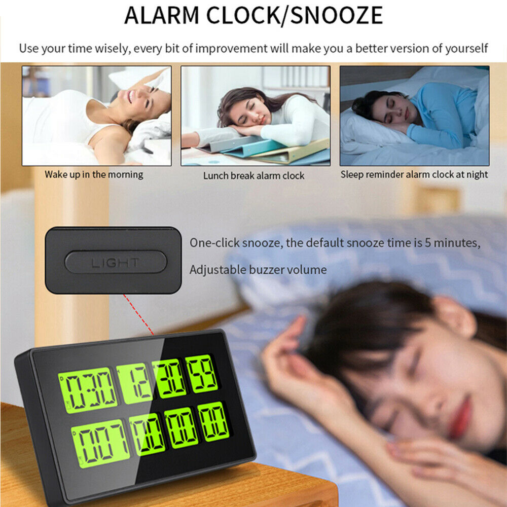 Digital Countdown Timer Display Time Alarm Clock for Exam Lab Kitchen Project