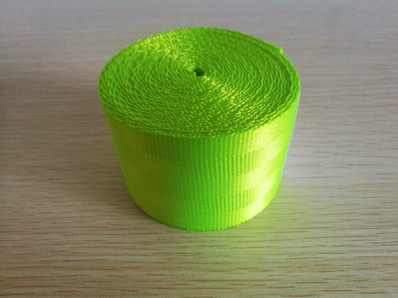 Seat Belts Fluorescent Green 3.6m Webbing 3 Point Auto Racing Front Safety 360CM