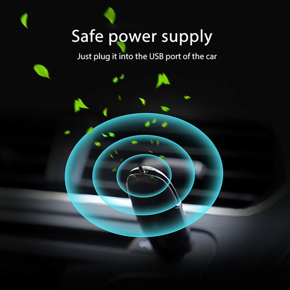 Portable Car Air Purifier Ionizer Air Cleaner low Noise Odor Eliminator