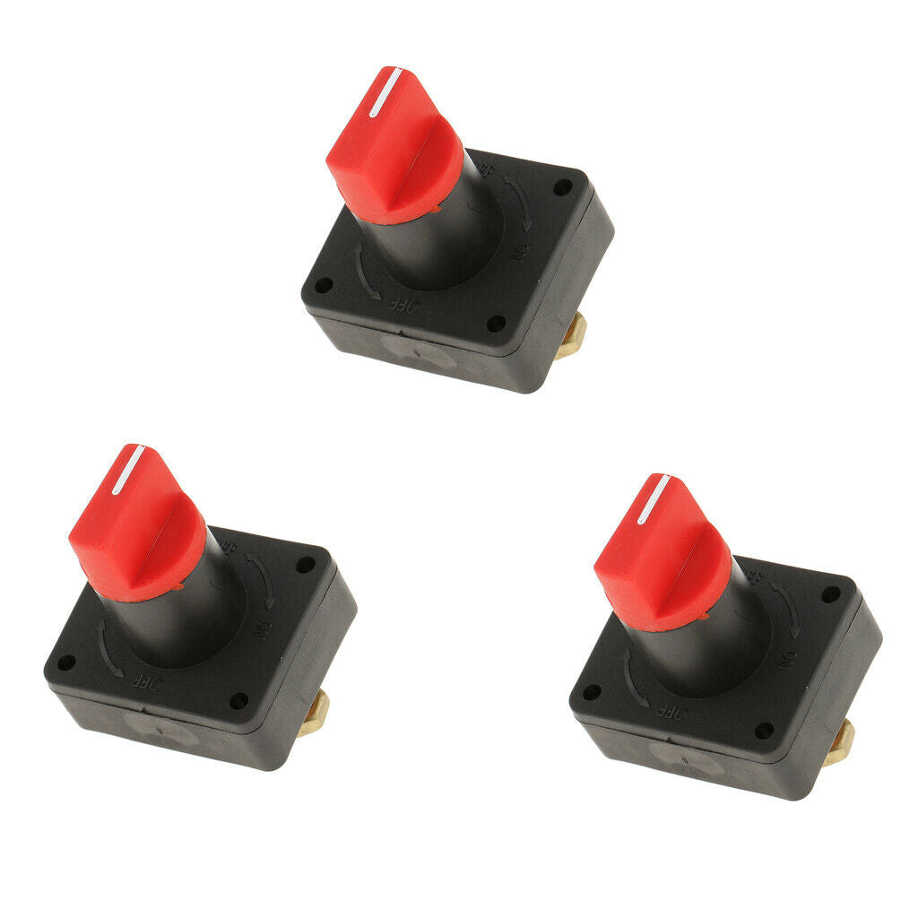 3pack 100A Kill Battery Disconnect Rotary Isolator Switch Car Motorcycle