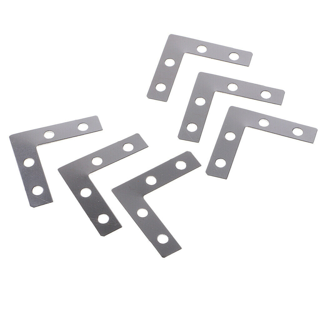 100 Pieces 38mm Metal L Shape Corner Bracket Plate Flat Angle Bracket